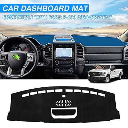 CARTIST Dashboard Cover for Ford F-150 2021 2022-2025 2026,Dash Cover for F150 Accessories,Dash Mat Anti-Slip Silicone Back - size: Ford F-150 F150 2021-2026
