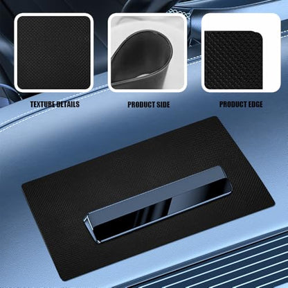 Car Dashboard Non Slip Mat, Car Dashboard Mat, Universal PVC Sticky Adhesive Pad, Auto Accessories Multifunctional Auto Grip Mat for Phones Sunglasses Keys Electronic Devices (Chequered) - color: Chequered