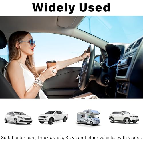 BFXM Car Visor Mirror, Universal Clip-On Car Mirror Vanity - size: 1PCS
