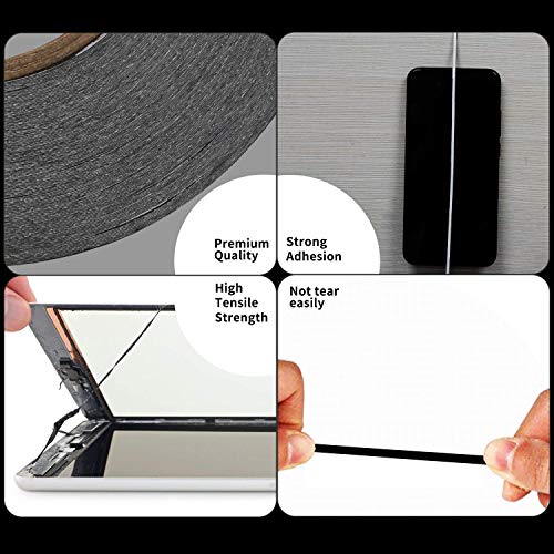 Kaisiking 2mm LCD Repair Tape for Phone Screen, Adhesive Tape with 1 Tweezers for Cell Phone, iPad, Tablets, Laptops, Camera - size: 1pc 2mm