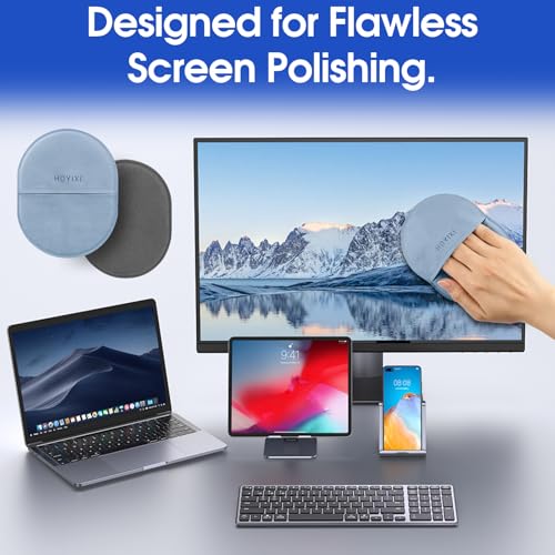 HoYiXi Microfiber Screen Cleaning Cloth for Laptops, Computer, Tablets, TV, Cellphone, Camera,Kindle eReaders,iPad, iPhone, Mac Book, Car Screen,Monitors,Smartscreen,Premium Polishing Cloth, - color: 1