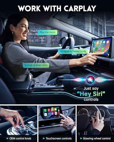 Amzfeel Wireless Carplay Adapter for Apple iPhone, Mini Bluetooth Dongle Convert Factory Wired to Wireless Car Play Plug & Play Auto Connect, Low Latency, GPS for iOS 10+ & Cars 2015+ (Brushed Gery)