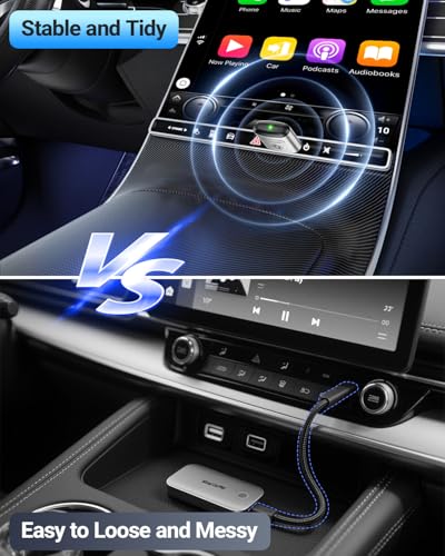Wireless CarPlay Adapter for Apple iPhone 2026 Upgraded (Silver) - color: Silver