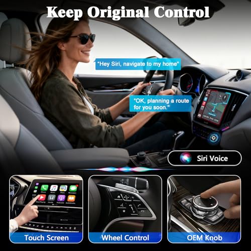 2026 Wireless CarPlay Adapter Upgrade Wired CarPlay to Wireless, Mini USB Design for Cars with Built-in Wired Apple CarPlay Plug and Play Easy Use Fast Stable Connection Car Play for iPhone - color: Black