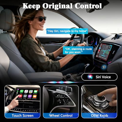 2026 Wireless CarPlay Adapter Upgrade Wired CarPlay to Wireless, Mini USB Design for Cars with Built-in Wired Apple CarPlay Plug and Play Easy Use Fast Stable Connection Car Play for iPhone - color: Black