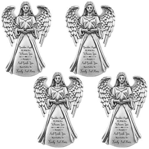 BBTO 2 Pcs Guardian Angel Visor Clips for Cars, Travel Blessing