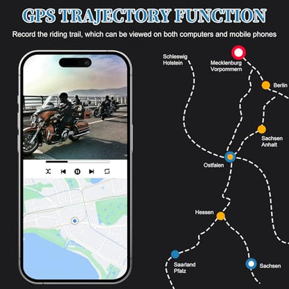 OBEST Motorcycle Camera Dash Cam MT83A 1080P+1080P Dual AHD Front Rear,Bike Dashcam with 3'' IPS Screen,GC2083 Sensor Parking Mode Waterproof Loop Recording Bike Cycle Driving Recorder