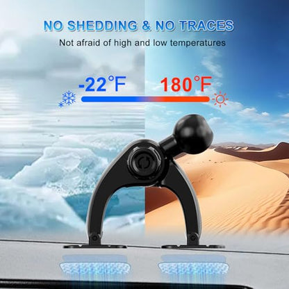 Carplay Mount, Carplay Screen Bracket Dual Adhesive Base for Any Surface, 360° Rotation Dash Mount Holder Stand for Apple Carplays, Car Stereo Display Screen and Rear View Backup Camera Monitor