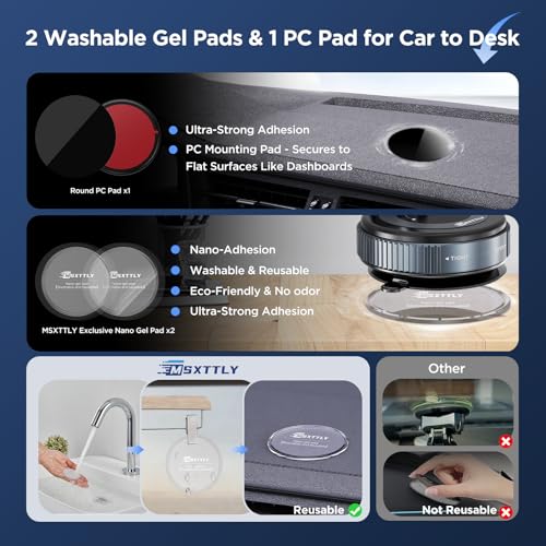 MSXTTLY Vacuum Magnetic Phone Holder, Suction Cup Phone Mount for Your Car - color: Black