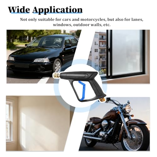 High Pressure Car Washer Gun, 2250PSI Vehicle Cleaning Sprayer Gun with 1/4" Quick Connector, M22-14 Thread Automotive Spray Cleaner Tool with 5 Nozzles, Universal for Vehicles