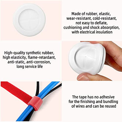 63Pcs Rubber Grommet Kit, Drill Hole Firewall Hole Plugs Wire Protection with Cable Sticky Tape, 6 Sizes 5/8" 13/16" 7/8" 1" 1-3/16" 1-1/2"(White) - size: White Rubber Grommet Kit