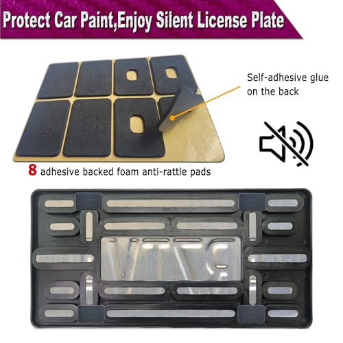 ZXFOOG Front License Plate Mounting Kit, Bumper Plate Bracket Holder - color: Black aluminum frame
