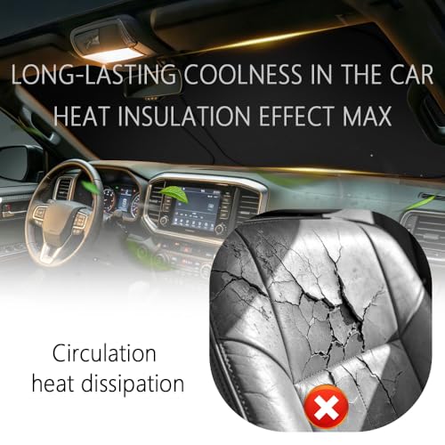 Car Windshield Sun Shade Foldable,2026 Upgraded Car Shade Front Windshield Compatible with Toyota 2016-2026 Tacoma,Sunshade for Cars Windshields with Storage Bag - color: for Toyota Tacoma 2016-2026