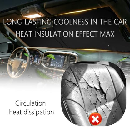 Car Windshield Sun Shade Foldable,2026 Upgraded Car Shade Front Windshield Compatible with Toyota 2016-2026 Tacoma,Sunshade for Cars Windshields with Storage Bag - color: for Toyota Tacoma 2016-2026