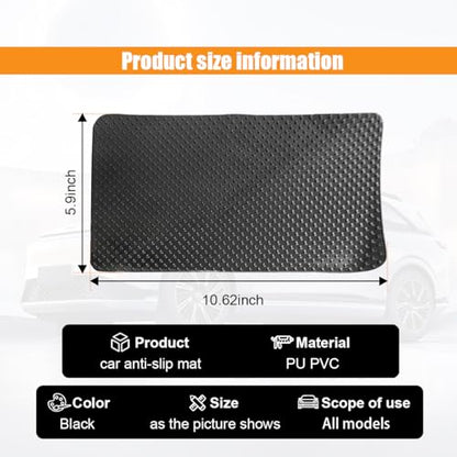 GLSOWEE Car Dashboard Anti-Slip Mat, 10.6"×5.9" Non-Slip Adhesive Pad, Dot - color: Dot