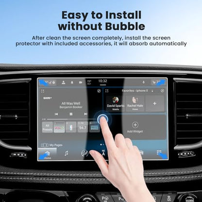 Canvcle 2PCS Screen Protector for 2021-2025 2026 Jeep Grand Cherokee L/Dodge Durango/Chrysler Pacifica, 10.1 Inch Touch Screen Protector Cover Tempered Glass Navigation Display Protective Film - size: 2021-Present Grand Cherokee L/Durango/Pacifica