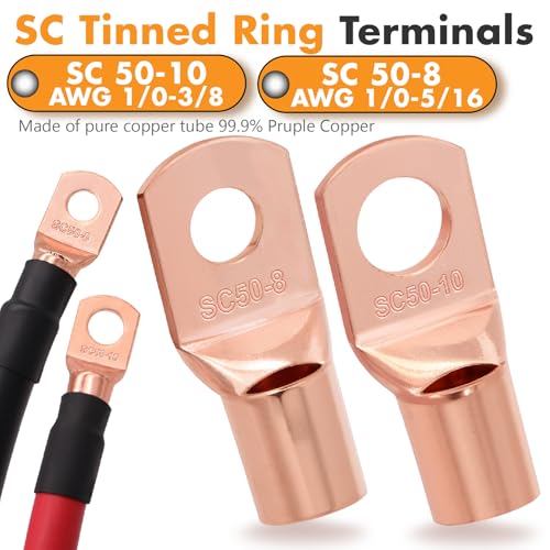 Jeemiter 1/0 Gauge CCA Wire Kit - Power/Ground Cable (40FT Black/Red),Battery Wire with 250A ANL Fuse,1/2 Inch Cable Split Sleeving,Lugs,Heat Shrink Tubing | for Car Audio Systems,Big 3 Upgrade - size: 40FT Wire + ANL Fuse + Cable Sleeve