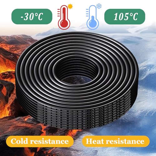 12 Gauge Wire 4 Conductor,12 AWG Electrical Wire Stranded PVC Cord Oxygen-Free Copper Cable 600V 12/4 Core Pure Copper Flexible Cable for LED Lamp Lighting Strips Automotive (12AWG-4C, 26FT) - size: 26FT, style: 12AWG-4C