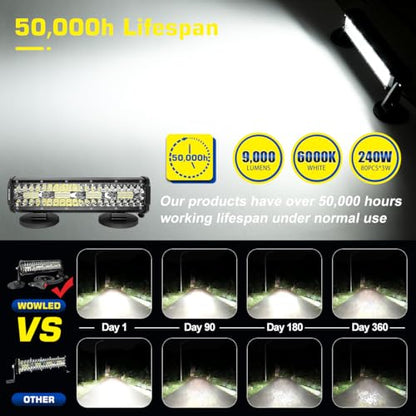 Magnetic LED Light Bar, Super Bright 12 Inch Combo Cigarette Lighter Light - size: 12inch Combo Magnetic Lights