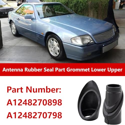 Rubber Antenna Gasket Seal Ornament Grommet A1248270898 1248270798 Suitable for Mercedes-Benz 300SL 500SL Base 1990-1993