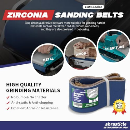 4" x 36" Zirconia Sanding Belts for Metal - 4 x 36 Inch Zirconia Metal Grinding Sand Paper, 8 PCS 120 Grits, Perfect for Knife Blade Sharpening, Metal Polishing, Derusting, Woodworking - size: 4" x 36" 120 Grit(8 pack)