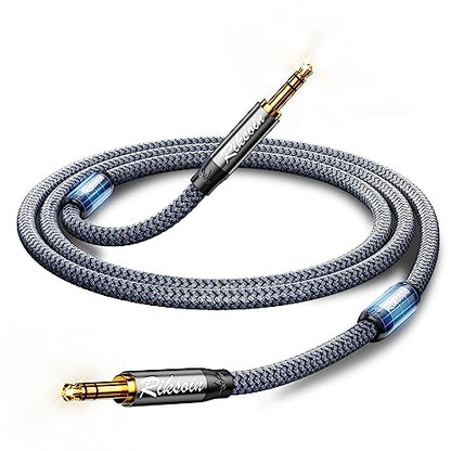 Aux Cable-3.5mm Audio Cable with Magnetic Ring Supports[Hi-Fi,Shielded] Nylon Braided 3.5mm Male to Male AUX Cord Auxiliary Adapter Compatible with Car/Home Stereos, Speaker, Headphones -4FT - size: 4FT/1.2M