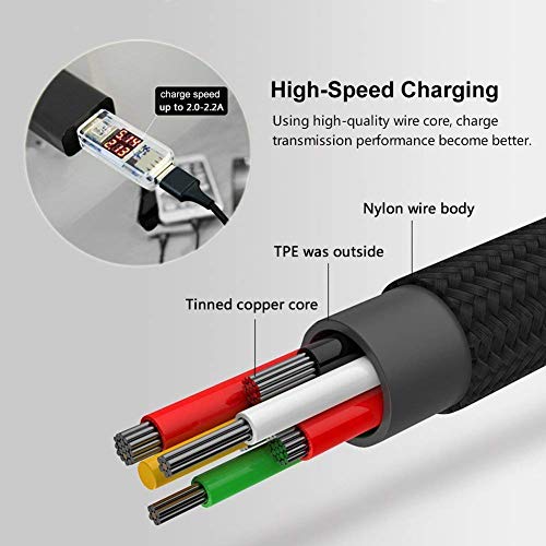 Puxnoin Multi Charging Cable, 6FT 2Pack Multi Charger Cable