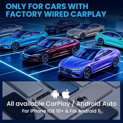Nexustratix Wireless CarPlay Adapter for iPhone & Android, Plug and Play