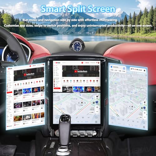 Android 13 Car Radio for Maserati Ghibli 2014 2015 2016 2017 2018 2019 Full Touch Screen Replacement Upgrade Wireless Charger Carplay Android Auto GPS Navigation Multimedia Player Stereo Head Unit