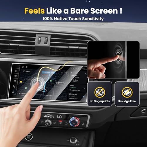 Karltys Screen Protector for 2019-2025 Audi Q3 F3 MMI 8.8-inch (Premium/S line/Plus/Plus S line) [No Glare & Fingerprint] Tempered Glass Audi Q3 Accessories - size: 8.8"Audi Q3 F3 MMI 2019-2025