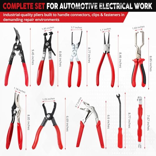 10PCS Fuel Line Disconnect Tool Set with Storage Bag - color: 10pcs