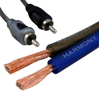 10 Gauge Amp Wiring Kit 600 Watt Amplifier Install Kit - Harmony Audio