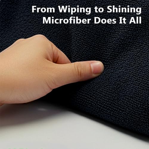 Black Microfiber Cleaning Towels, 36-Pack Dual-Sided Ultra Soft Plush Washcloth, Professional Grade Premium Microfiber Detailing Cleaning Cloths, Car, Household and Commercial (Black, 16" x 16") - color: Black