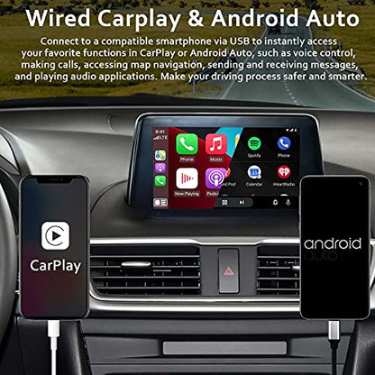 CARabc Apple Carplay Adapter Compatible with Mazda 2/3/6/CX3/CX5/CX9/MX5/FIAT 124 2014-2021 Year, Fit for Carplay & Android Auto, TK78-66-9U0C OEM Hub Retrofit Kit Fits MZD Connect System, 00008FZ34