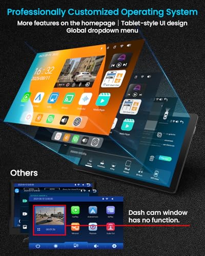 IIWEY iK11 11-Inch Wireless Apple CarPlay Screen, Android Auto, 4K Dash Cam