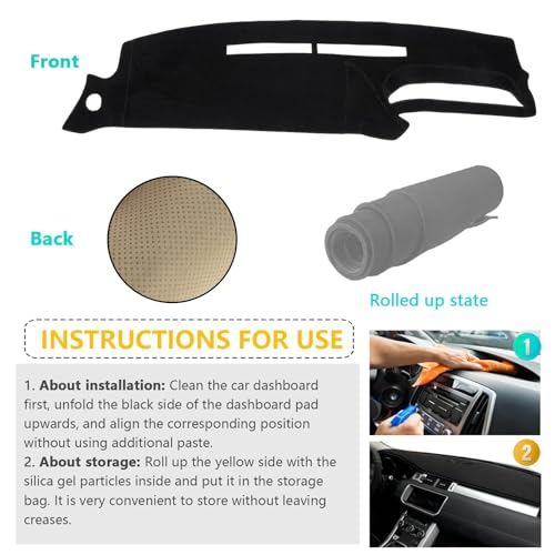 Dashboard Cover Suitable for Chevy Chevrolet Silverado C/K 1500 2500 3500&Tahoe&Suburban/GMC Sierra&Yukon 1995 1996 Car Dashboard Cover Sun Visor Mat Non-Slip Polyester Dashboard Accessories - size: 1995-1996 For Silverado GMC Sierra