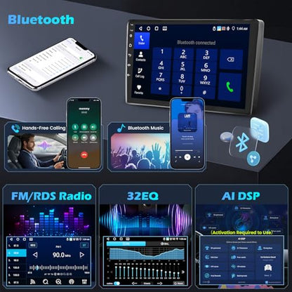 4+64G 10'' Android 15 Car Stereo for Toyota Highlander 2008-2014