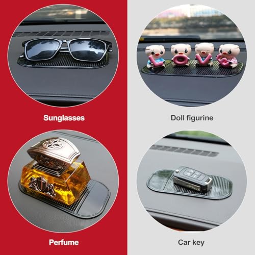 5 Pack Anti Slip Dashboard Sticky Pad, Washable Sticky Gel Grip Mat for Car Interior Accessories, Multi-Functional Non Slip Holder for Cell Phone Keys