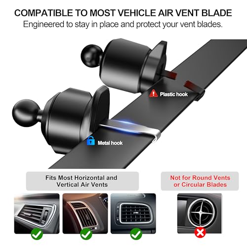 aetos for MagSafe Car Mount. Elegant Magnetic Air Vent Phone Holder with 20 Strong N52 Magnets & Metal Hook. Classic Minimalist Design for iPhone 17 16 15 14 13 12 Pro Max & MagSafe Cases