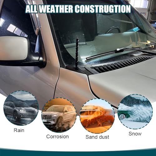 Car Spiral Antenna, Cars Radio Antenna, 7 Inch Rubber Car Antennas Mast Replacement, Universal Exterior Accessories Auto Radio FM AM Antennas Compatible with Truck Car SUV (Threaded Style) - color: Threaded Style