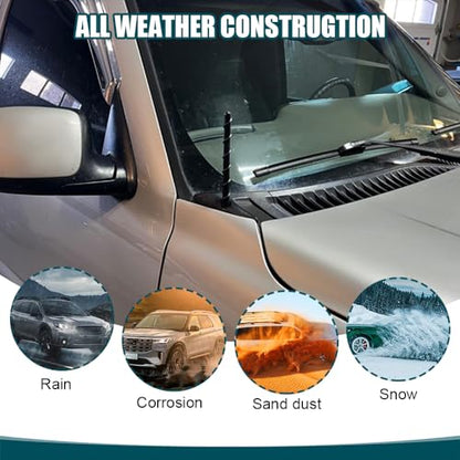 Car Spiral Antenna, Cars Radio Antenna, 7 Inch Rubber Car Antennas Mast Replacement, Universal Exterior Accessories Auto Radio FM AM Antennas Compatible with Truck Car SUV (Threaded Style) - color: Threaded Style