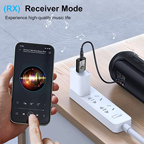 NETVIP Bluetooth 5.0 2-in-1 Transmitter and Receiver, Low Latency USB Bluetooth Audio Adapter for TV, Car, Home Stereo, Speaker, Smart TV, Tablet, Smartphone, Desktop, Headphones