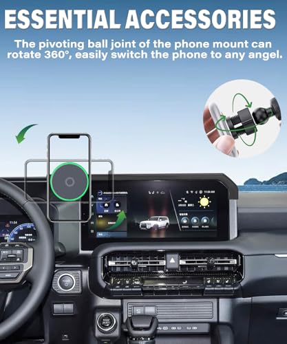 Car Phone Holder for 2024 2025 2026 Toyota Land Cruiser LC250 Accessories - size: fit for 2024-2026 Land Cruiser LC250(8/12.3 Inch)