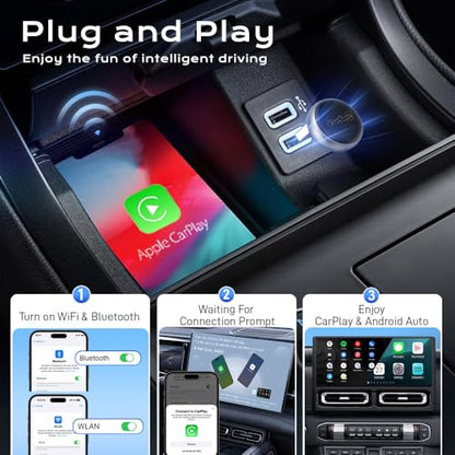 Carlinkit MINI Ultra 3 Wireless CarPlay Adapter for iPhone & Android Phone