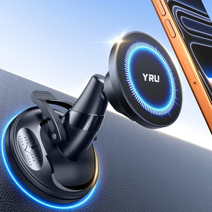 YRU Upgraded Military-Grade [98+LBS Strong Suction]for Magsafe Phone Holder - color: Black