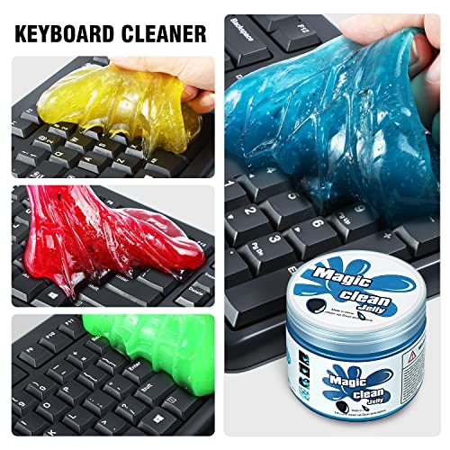DNA MOTORING 4 Pack Car Cleaning Gels, Auto Detailing Tools Cleaning Putty Car Interior Cleaner Slime, Car Jelly Cleaner, Keyboard Cleaner, Car Cleaning Supplies, gifts for Men Women, TOOLS-00150 - color: Blue+red+green+yellow