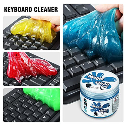 DNA MOTORING 4 Pack Car Cleaning Gels, Auto Detailing Tools Cleaning Putty Car Interior Cleaner Slime, Car Jelly Cleaner, Keyboard Cleaner, Car Cleaning Supplies, gifts for Men Women, TOOLS-00150 - color: Blue+red+green+yellow