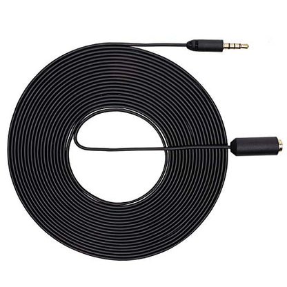 Movo PM10EC6 3.5mm Mic Extension Cord 20 Ft - Male to Female 3.5mm TRRS Microphone Cable - Aux Cord for iPhone, Android TRRS Extension Cable for Lav Mics