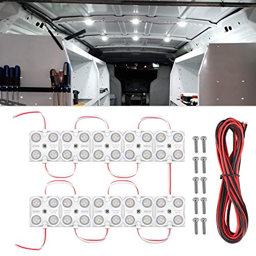 Nilight 40Leds Van Interior Light Kits White Led Ceiling Lighting Kit - size: 40Leds 10 Modules