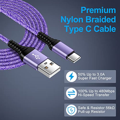 USB to USB C iPhone 17e 16 Charger Cable iPhone 17 Fast Charging Cord - color: Green,Blue,Purple,Rose
